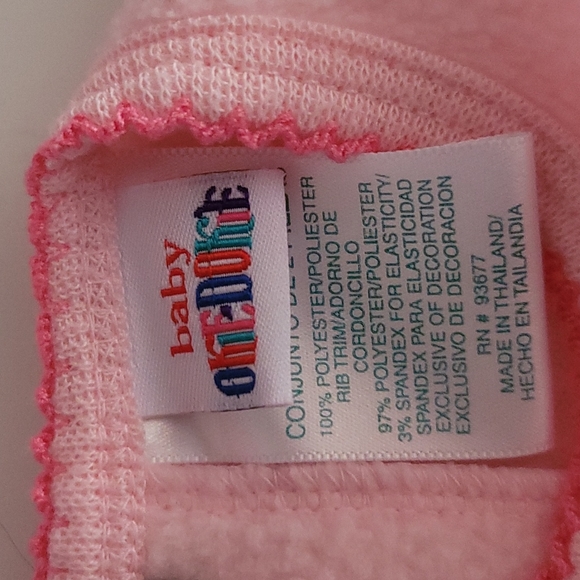 Baby okie dokie fleece one piece with matching headband - Picture 4 of 4